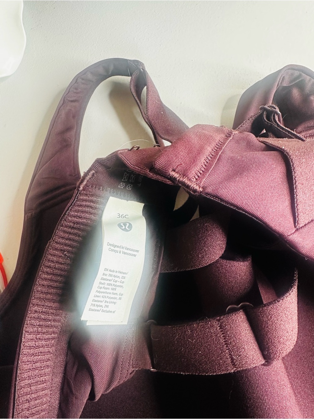 Lululemon Energy Bra High Support • 36C • Goodnight Plum - Picture 5 of 6